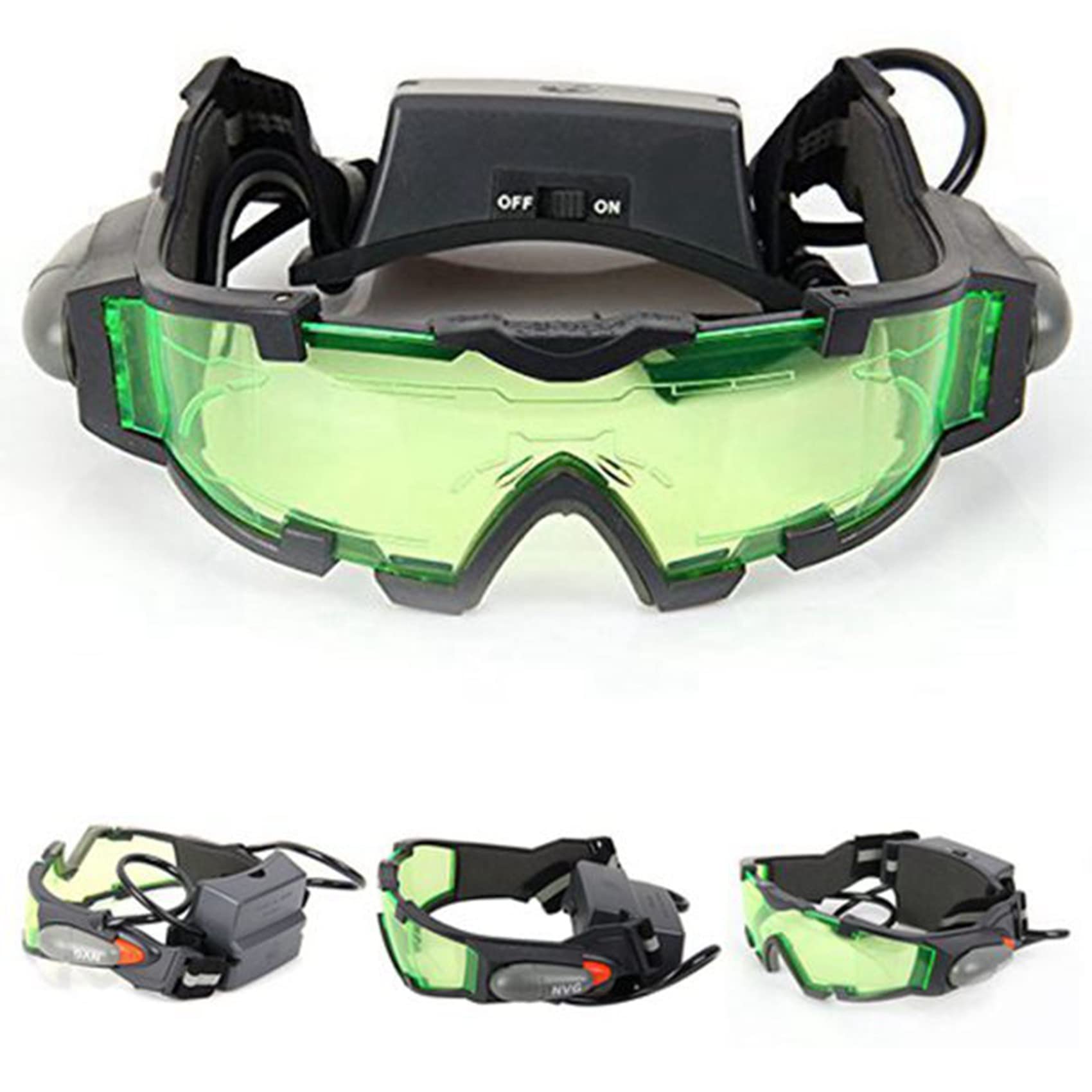 3X Gafas de Vision con LED de Manera de Tiron hacia Fuera para Actividades Nocturnas, Especialmente para Juegos Infantiles