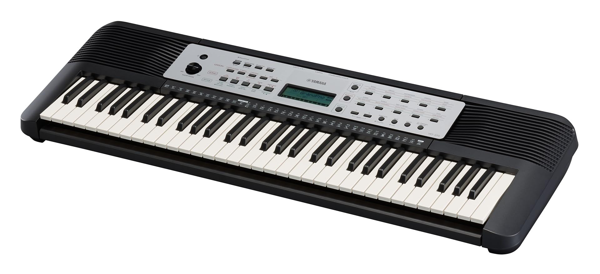Yamaha YPT-270 - Teclado digital, Función de aprendizaje, 61 teclas, 143 estilos automáticos, negro