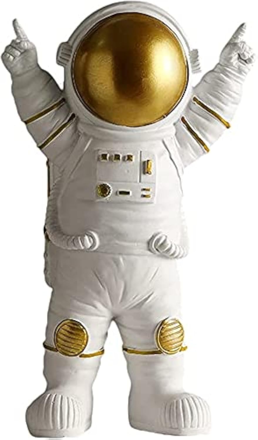 Joylern Gold Spaceman Statue Astronaut Figurine Resin Spaceman Model Ornament Astronaut Sculpture For Home Office Desktop Tabletop Decoration - Victory