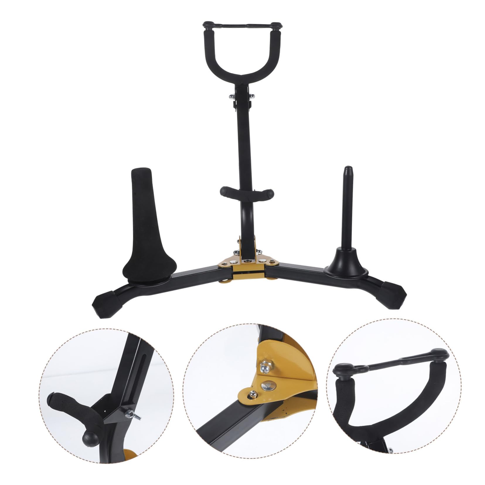 NULYLU Clarinet Stand Saxophone Holder Folding Sax Rack for and Tenor Sax Perfect for Musicians on The Go