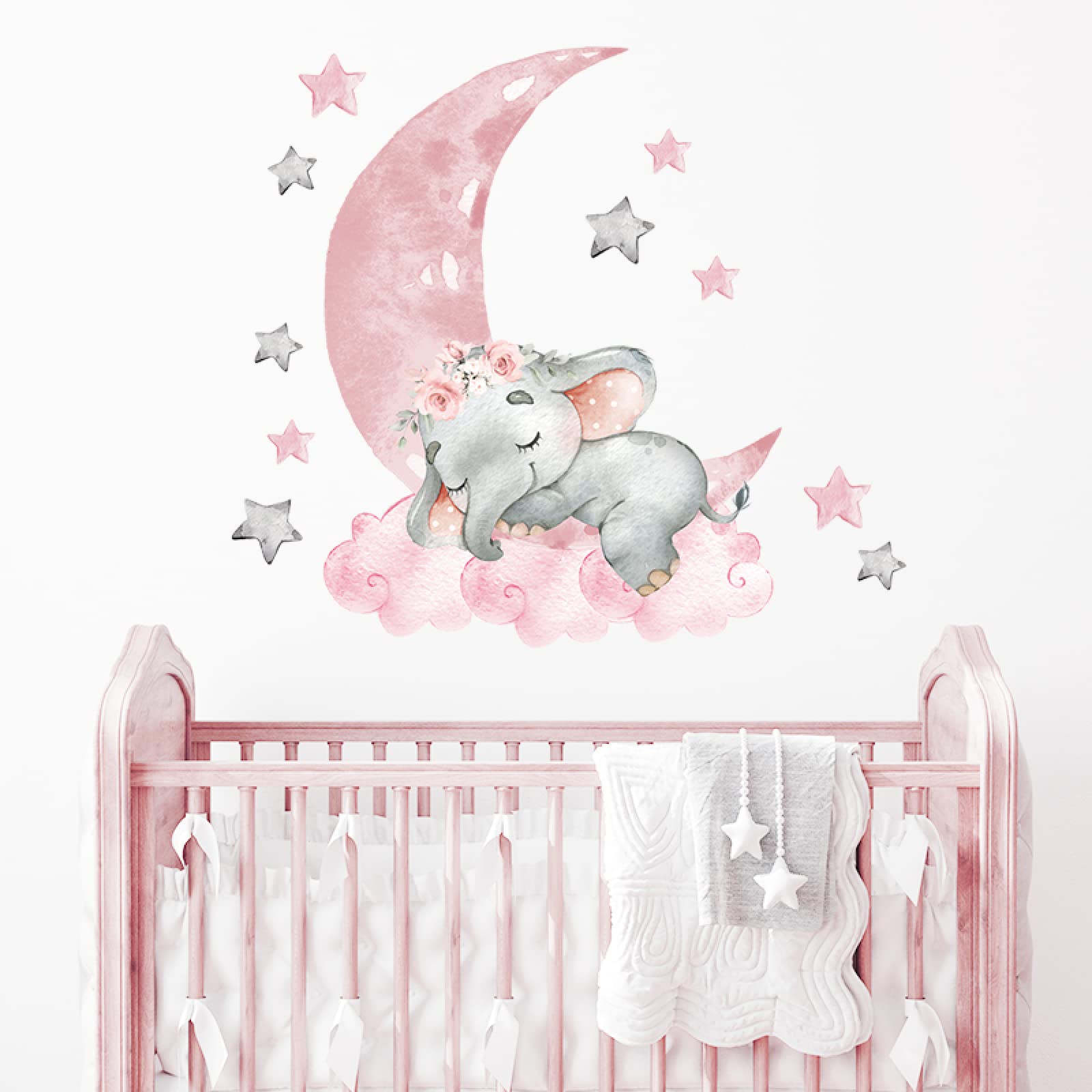 Adesivi da parete per cameretta dei bambini, motivo elefante