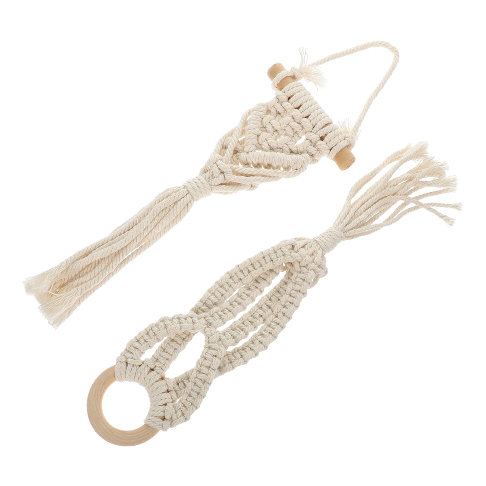 Yardwe 8pezzi Appendiabiti Macramè Per Sospensione Per Fioriere Boho Per Ed e Domestici