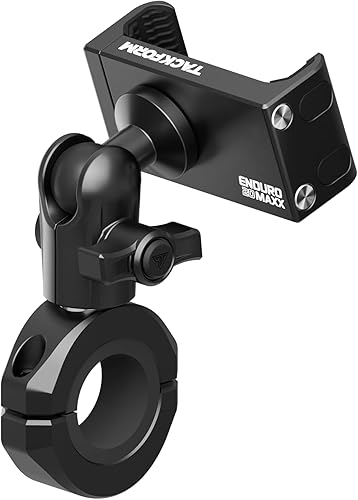 TACKFORM - Soporte de motocicleta de metal para teléfono no necesita eslingas Soporte sólido de roca compatible con dispositivos iPhone y Samsung de