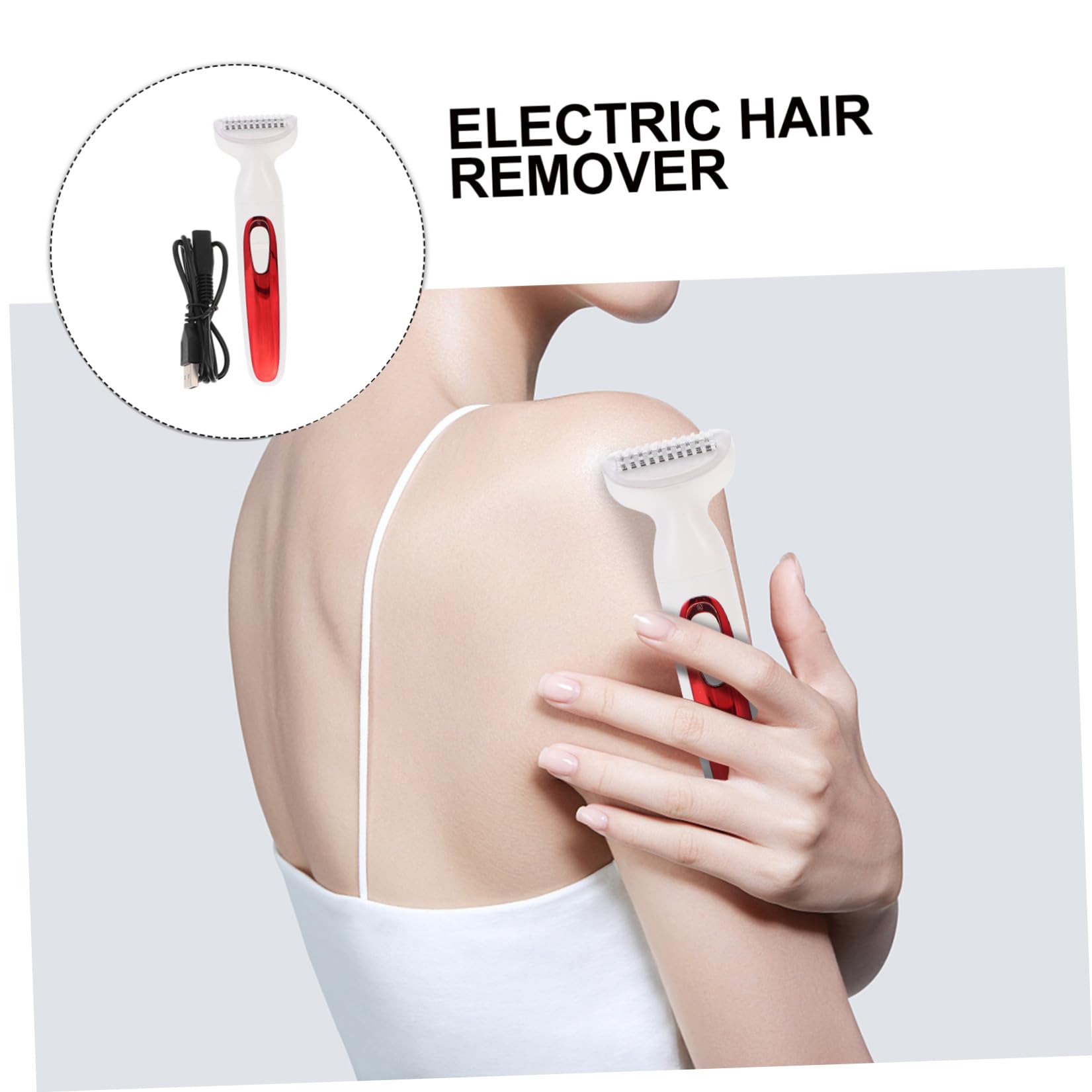 Depiladora Eléctrica Corporal Recargable USB para Hombres y Mujeres