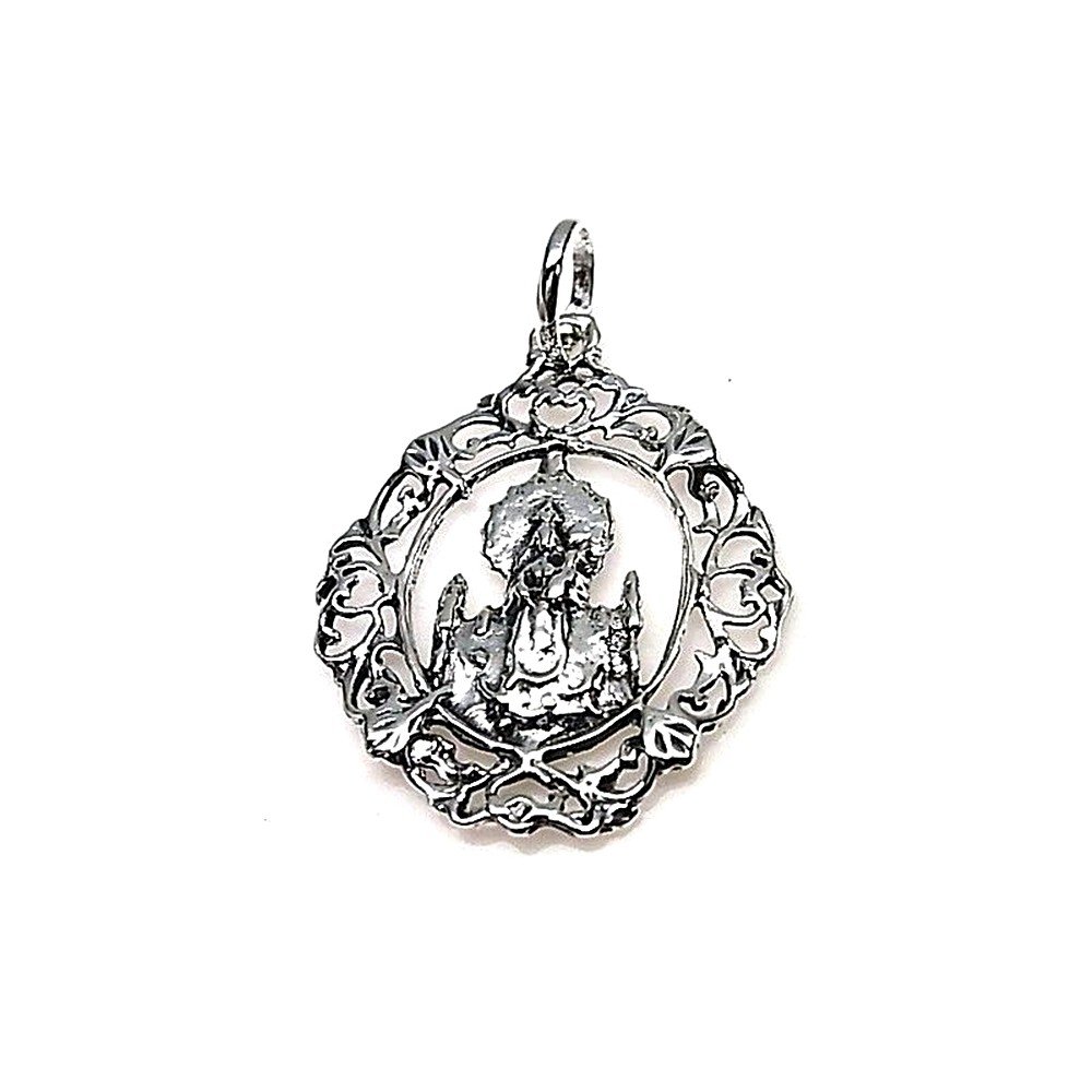 Virgen Gracia Puertollano medalla plata Ley 925m unisex 30 mm. calada