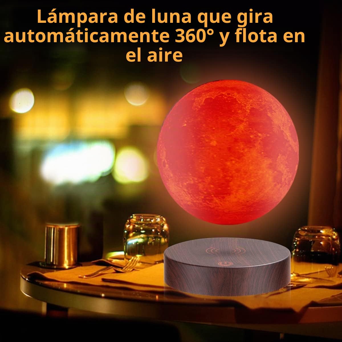 Lámpara lunar levitante, luz nocturna flotante y giratoria con brillo ajustable, ideal para regalos únicos, decoración de habitaciones y juguetes tecnológicos para el escritorio de la oficina