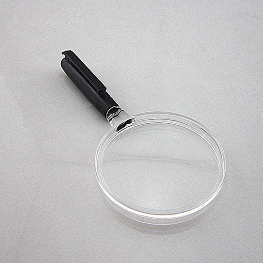 SaryEdge Magnifyings,Educational Hobby Magnifiers, Reading Glass Plastic Handle Glass Small Font High Magnification Glass Handheld Glass Reading Magnifying Glass,