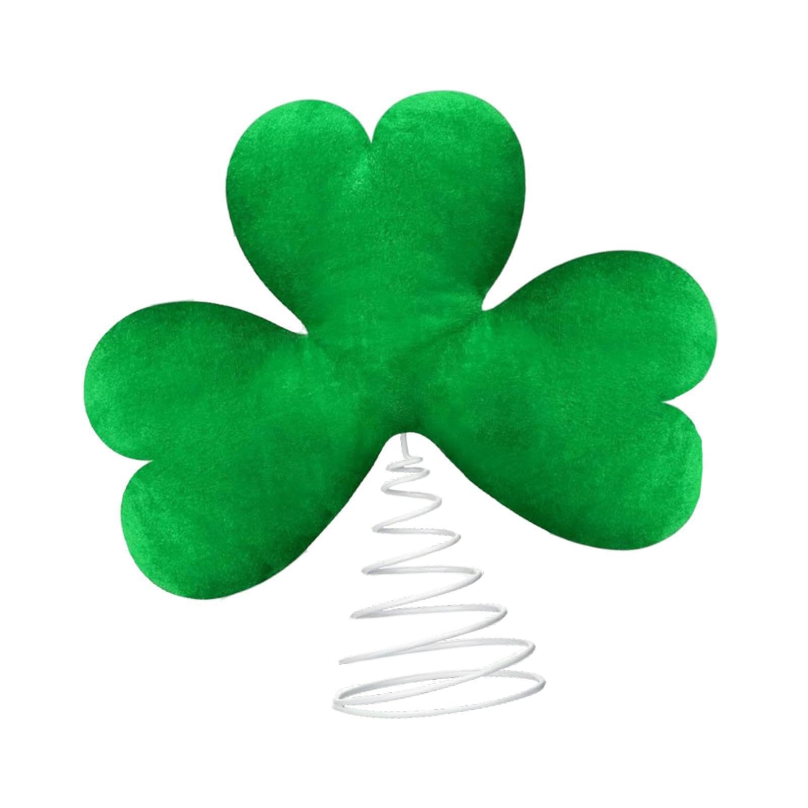 KIXZSAZ Unique Plush Shamrock Decoration Various Celebrations And Adding Cheer To Every Holiday Setting And Mantels.Good For Weddings St Patrick's Day Tree Topper Plush Ornament