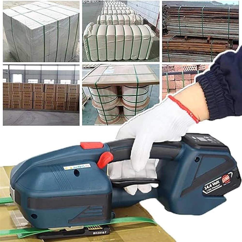 NBIKENBIKE Electric Strapping Machine for 13-16mm PP PET Straps 4000mah Battery Powered Automatic Strapping Banding Machine for Box Pallet