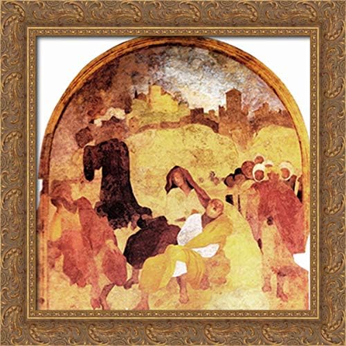 The Agony in the Garden 20x20 Gold Ornate Wood Framed Canvas Art by Jacopo Pontormo