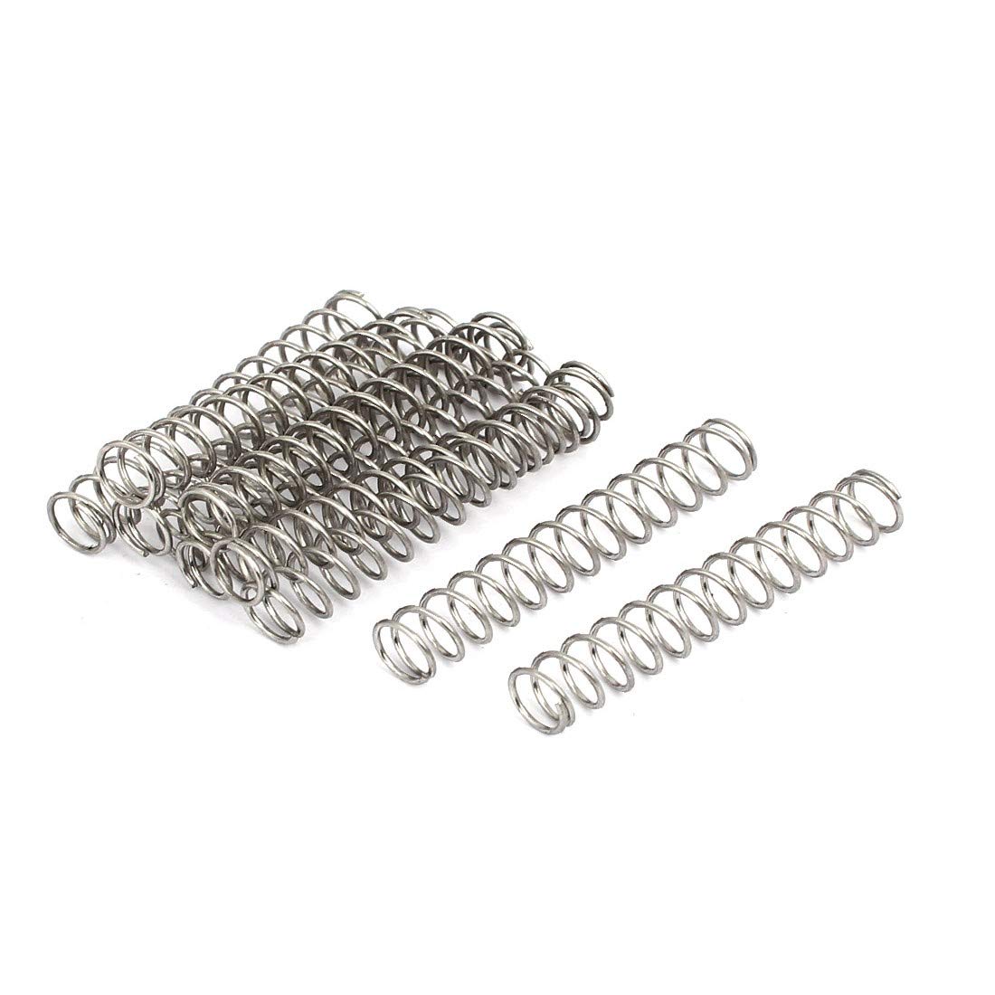 FIYA New Lon0167 0.8mmx8mmx50mm 304 Featured Stainless Steel Compression reliable efficacy Springs Silver Tone 10pcs(id:84e b1 cb 6ad)