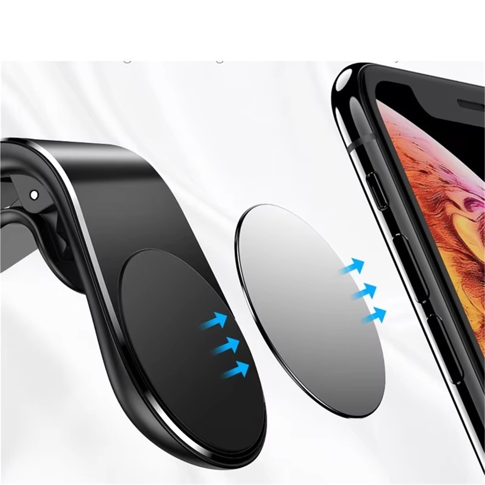 Per Samsung Supporto Magnetico Universale Cellulare Per Bocchette Ventilazione GPS Per Smartphone Supporto Telefono Auto(Silvery)