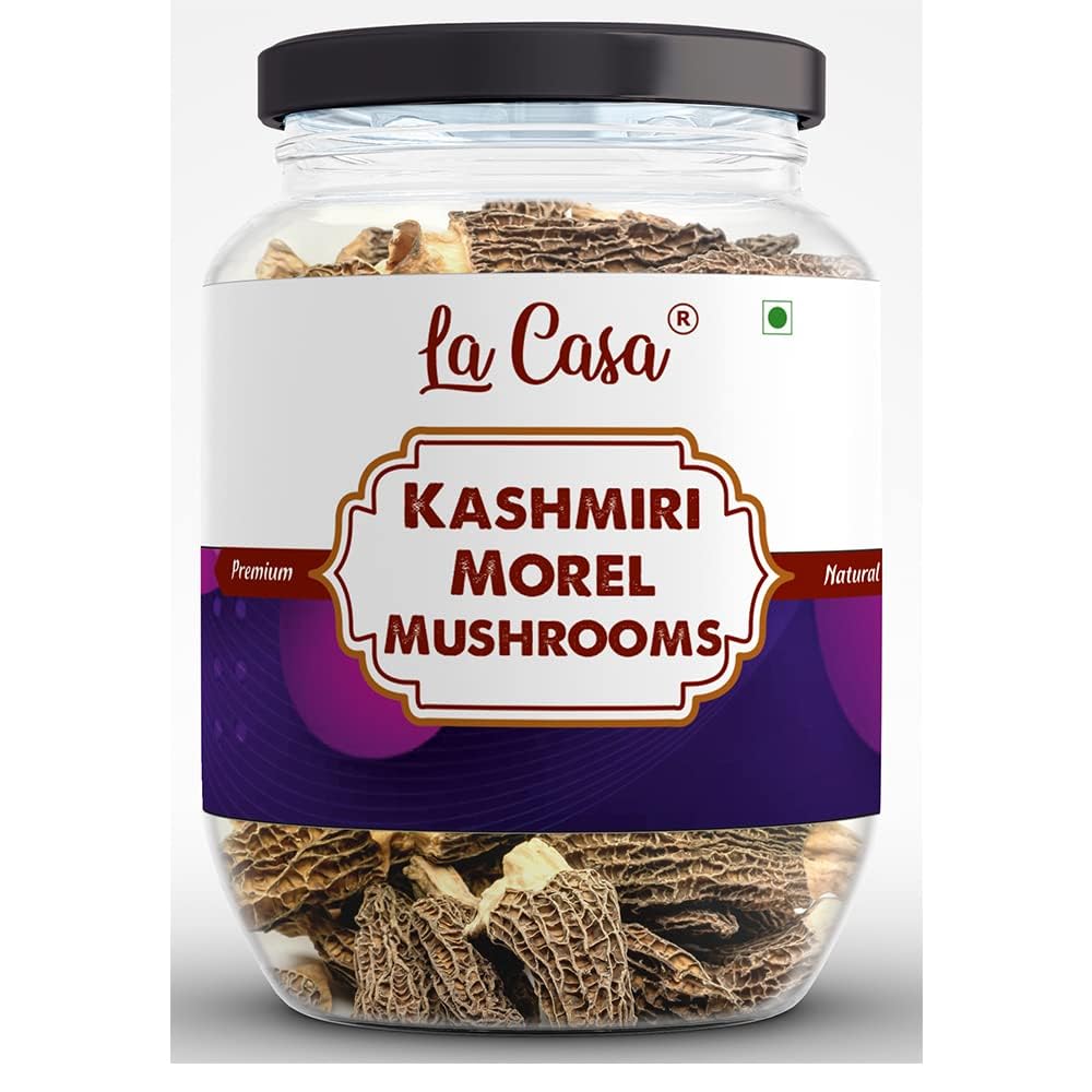 La Casa Sundried Kashmiri Morel Mushroom | Kanne Gucchi | Black Morchella | Rich in Vitamin D, Good Antioxidant & Helps in Weight Loss | 50gms |-image-36