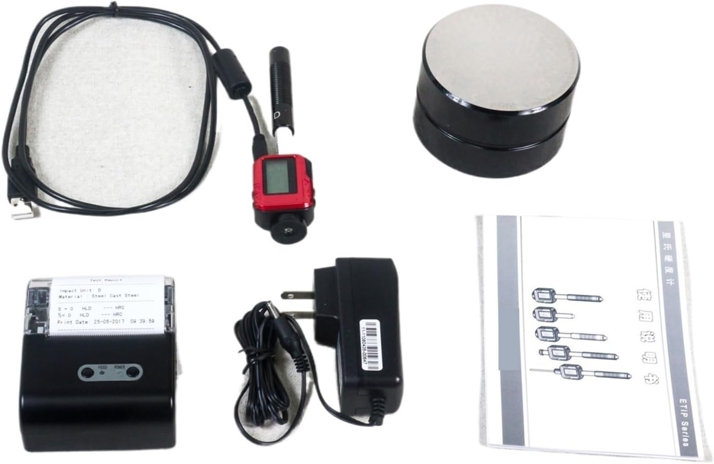 Hardness Tester, Portable Leeb Hardness Tester for Surface Hardened Components, Coatings, Thin Walled Measurement Durometer 0-999HL
