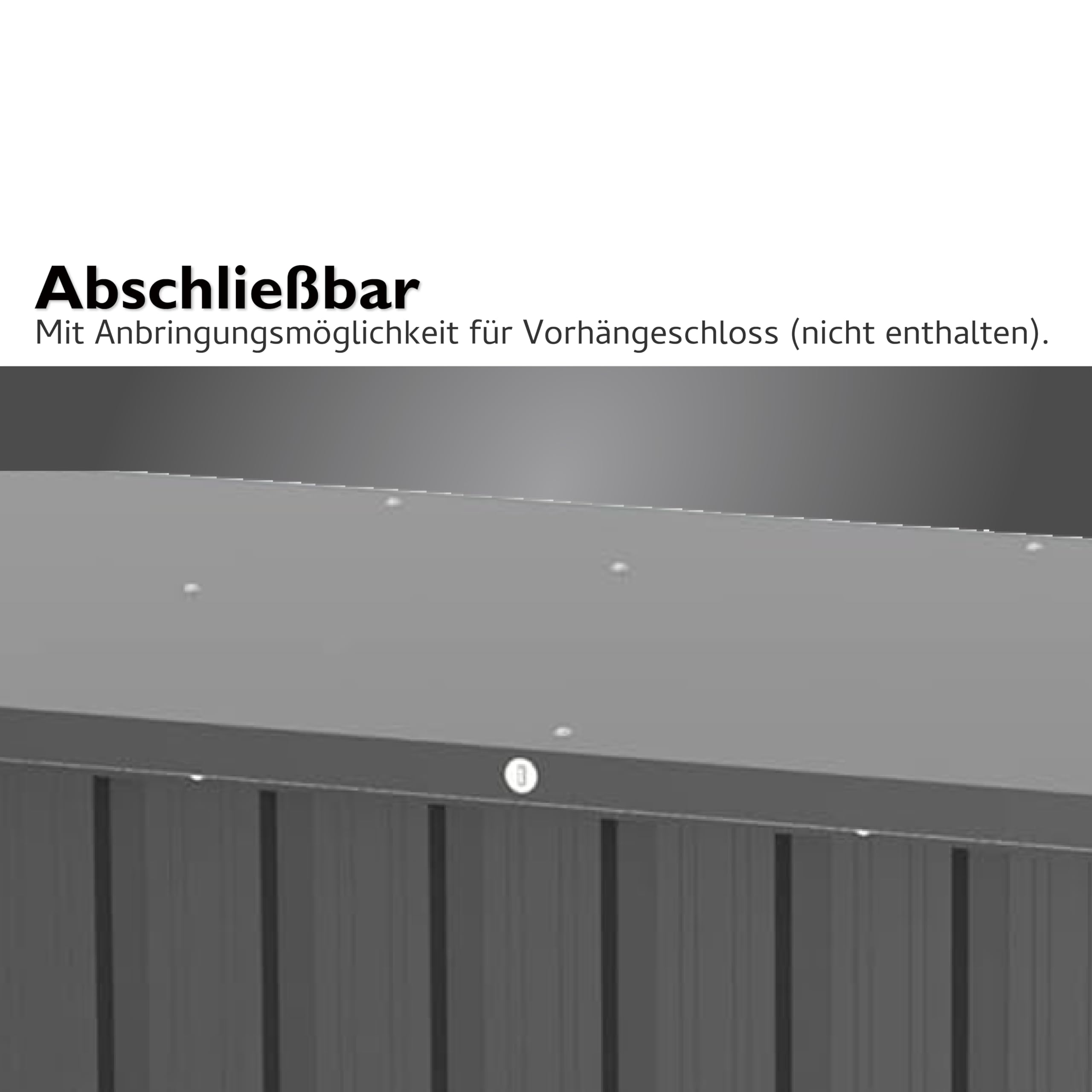 tepro Universalbox Store Large, Aufbewahrungsbox / Kiste . Gartenbox, Groß, Abschließbar, Nutzinhalt max. 870 L, Anthrazit