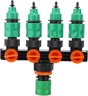 Shipenophy Conector de jardim, divisor de mangueira de 4 vias doméstico de quatro vias para jardim doméstico