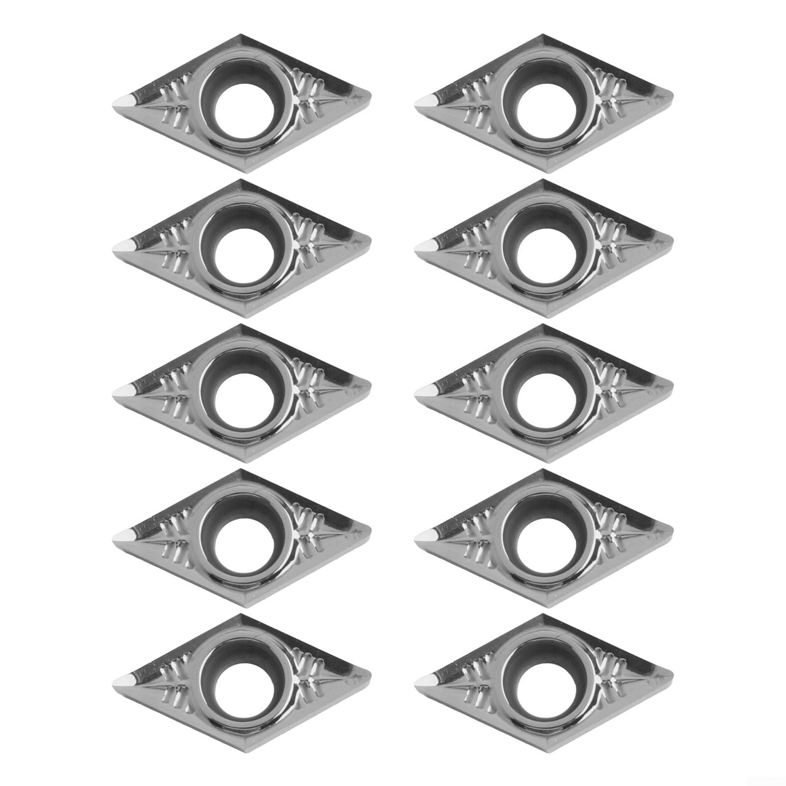 Inserto di tornitura in carburo DCGT11T304-AK H01 per alluminio e metalli non ferrosi, confezione da 10
