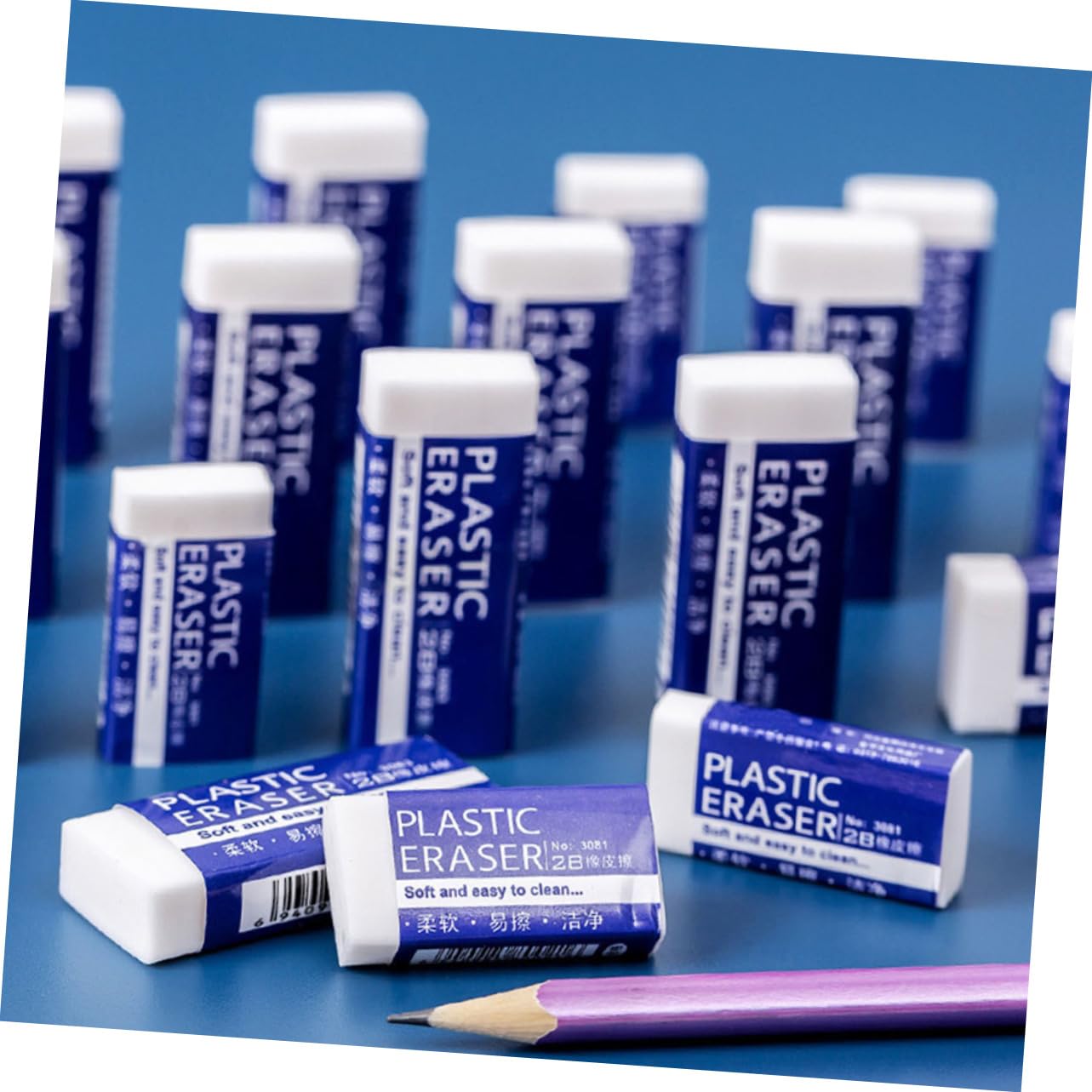 Gadpiparty 4 Ensembles Gommes À Effacer Pour Étudiants Gommes Scolaires Plastique Fournitures De Bureau Pour Écoles Et Tests Effaçage Facile Et Pratique 30 Pièces * 4