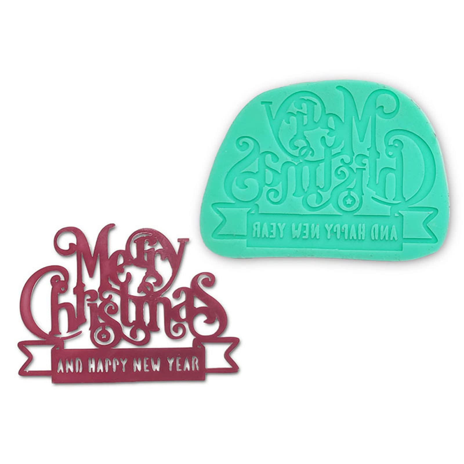 Nucelit Christmas Series Baking Molds Fondant Chocolate Cake Decorating Gadgets Silicone Kitchen Baking Accessories Silicone Candy Molds Small Shapes Christmas