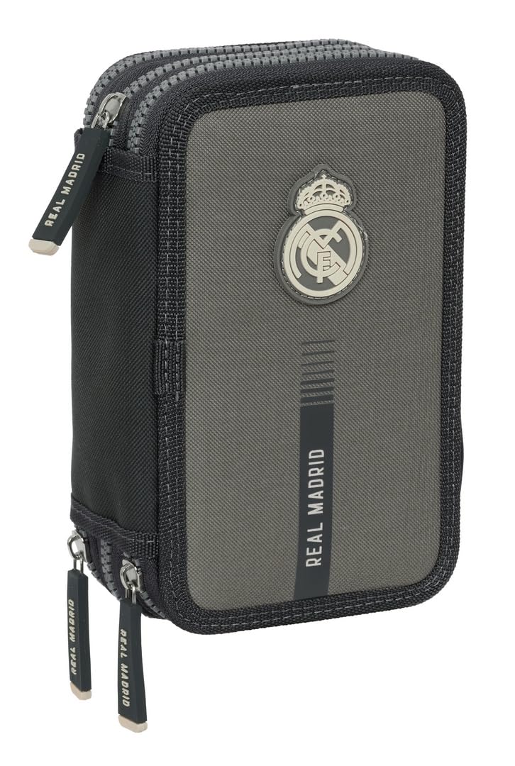 Real Madrid 3ª EQUIPACIÓN 24/25 - Estuche Escolar con 37 Útiles Incluidos, Estuche Infantil, Estuche Niño, Ideal para Niños de 5 a 14 Años, Cómodo y Versátil, Calidad y Resistencia, 12.5x5.5x19.5 cm