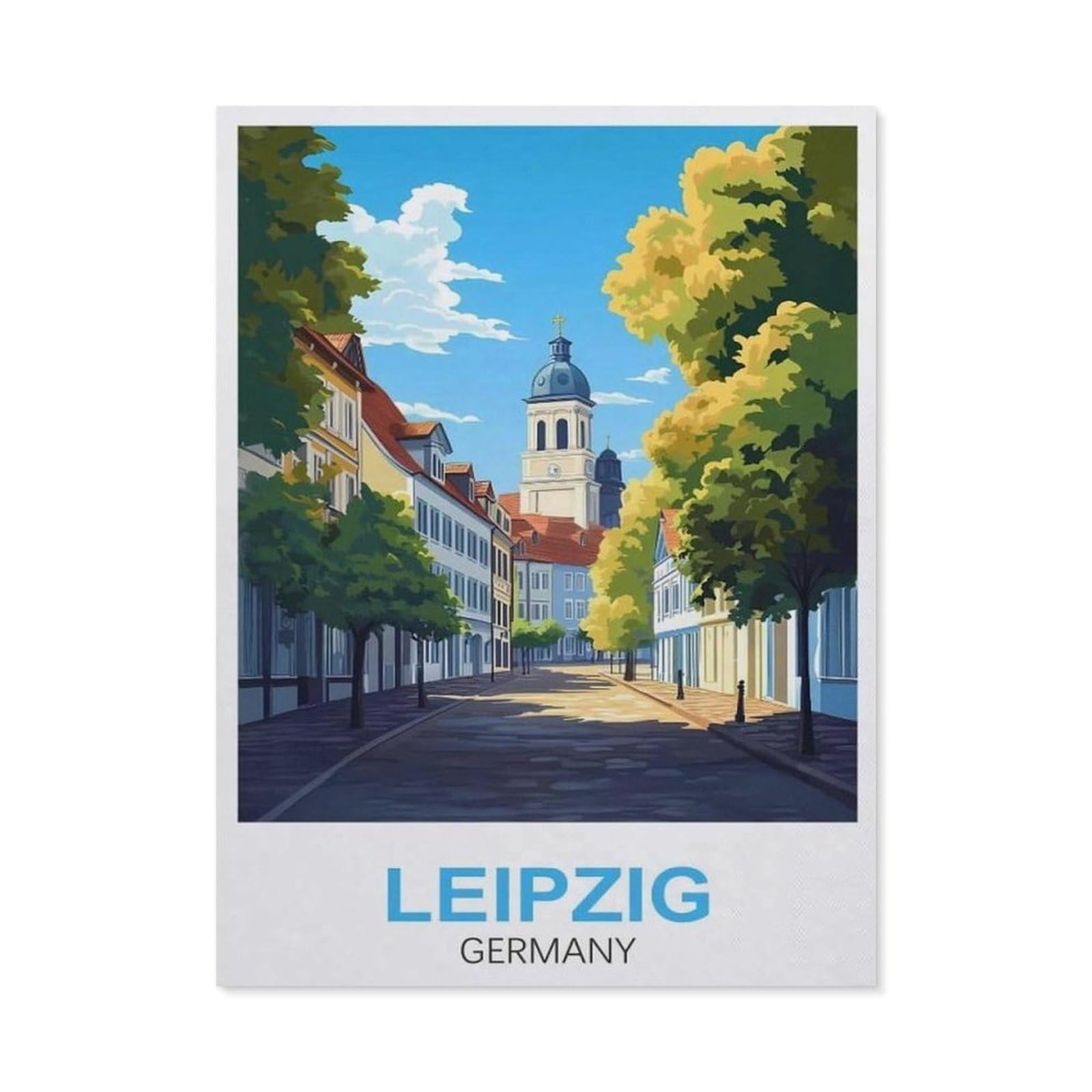 1000 Piece Jigsaw Puzzles for Adults，Leipzig Germany，Classic Puzzle Difficult Puzzle Fun Creative DIY Toys Gifts for Girls And Boys, Family Games（50x70cm）-FC46