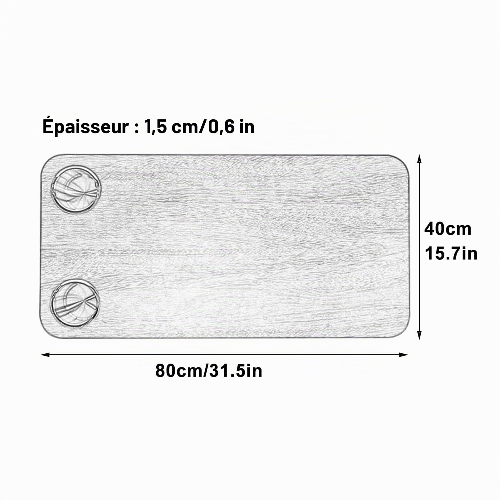 80X40cm Plateau de Table pour Camping-Car, Plateau de Table Rectangulaire avec 2 Porte-gobelets pour Caravane Camping-Car RV(Gray)