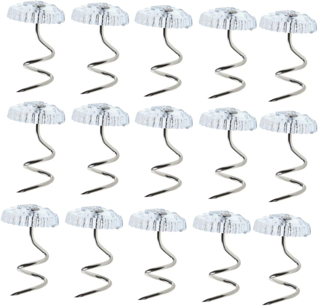 ULTECHNOVO 60PCS Twisted Upholstery Pins Stainless Steel Bedskirt Clips for Sofa Cushions Non-Slip Sheet Fasteners for Living Room and Bedroom