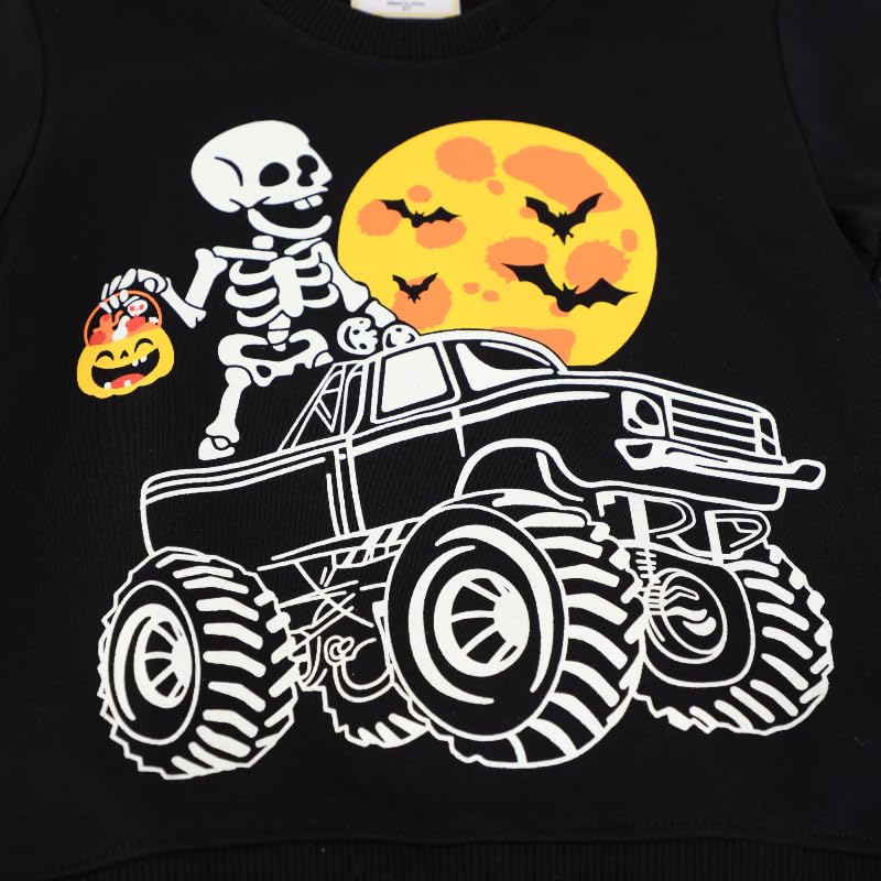 Image of Akyzic Boys Sweatshirts Cotton Long Sleeve Crewneck Pullover Toddler Kids Winter Warm Shirt Sweater Tops 3t-8t