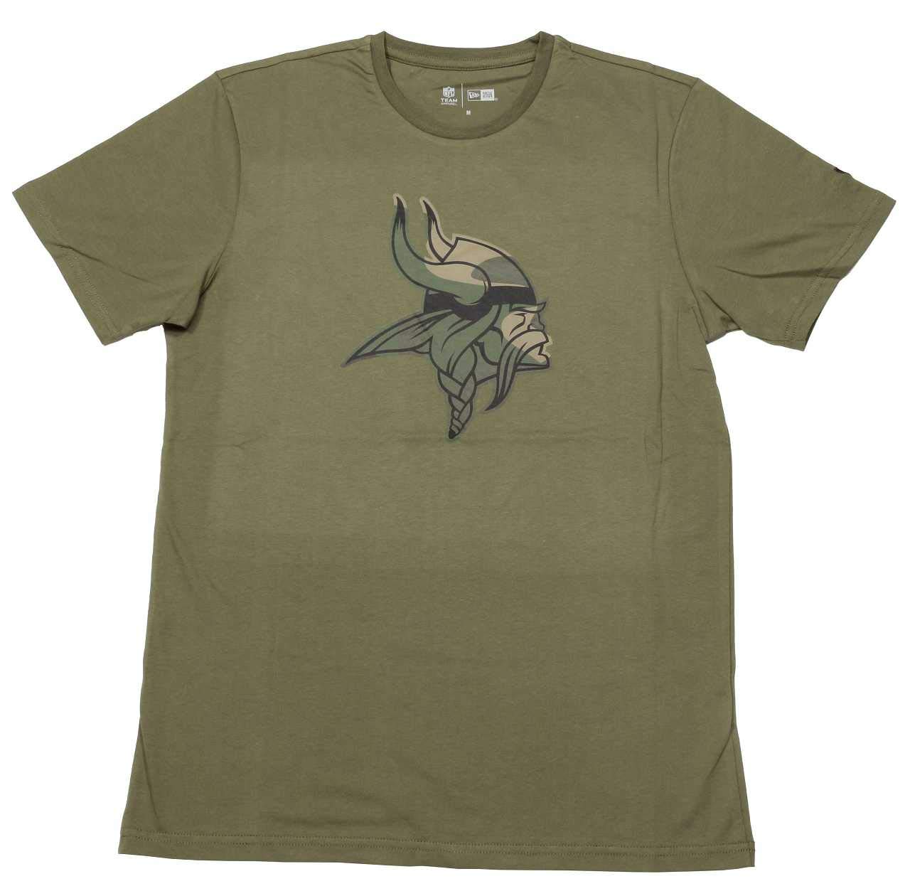 New EraCamo Logo Shirt - NFL Minnesota Vikings olive - XS