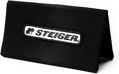 Steiger Logo Checkbook Cover, Black with Emblem