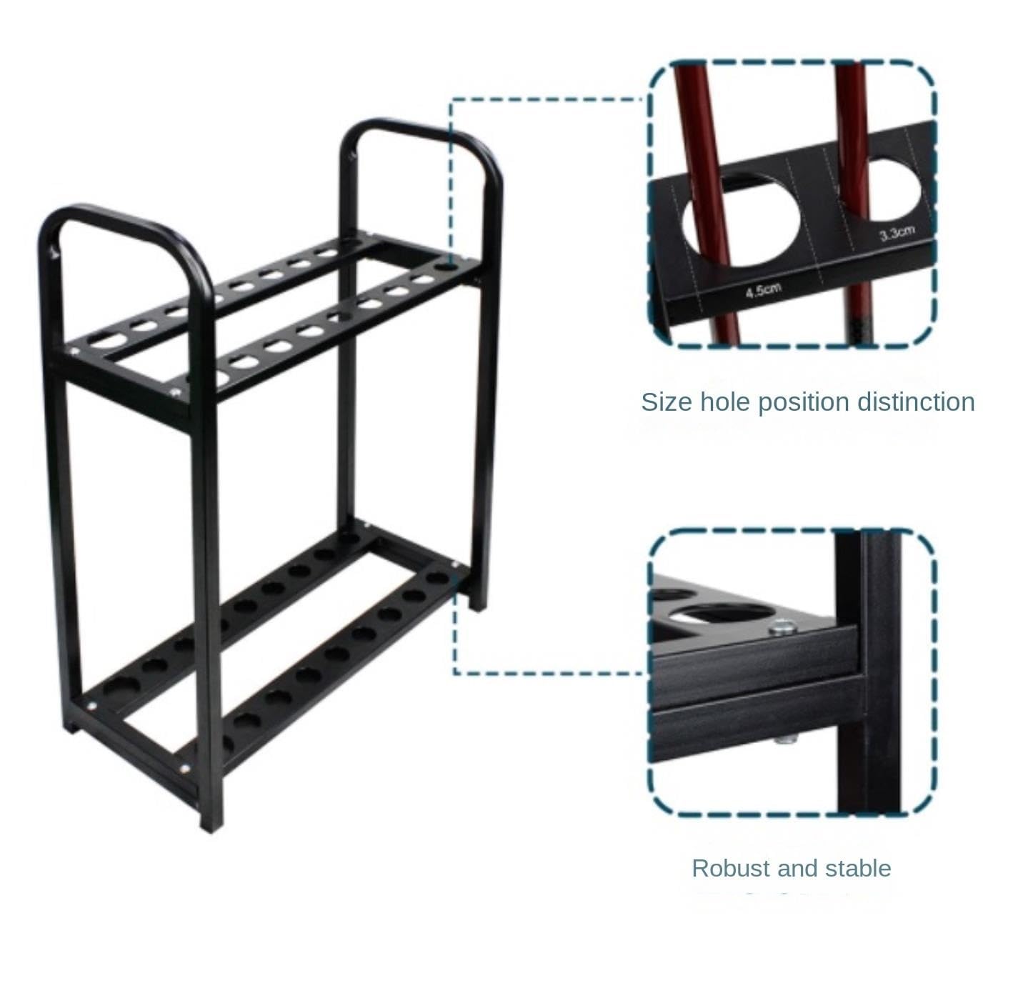 Scaffale portaoggetti per mazze da golf, organizer e espositore per fino a 27 putter, resistente supporto per attrezzatura da golf, ideale per casa e garage, design salvaspazio