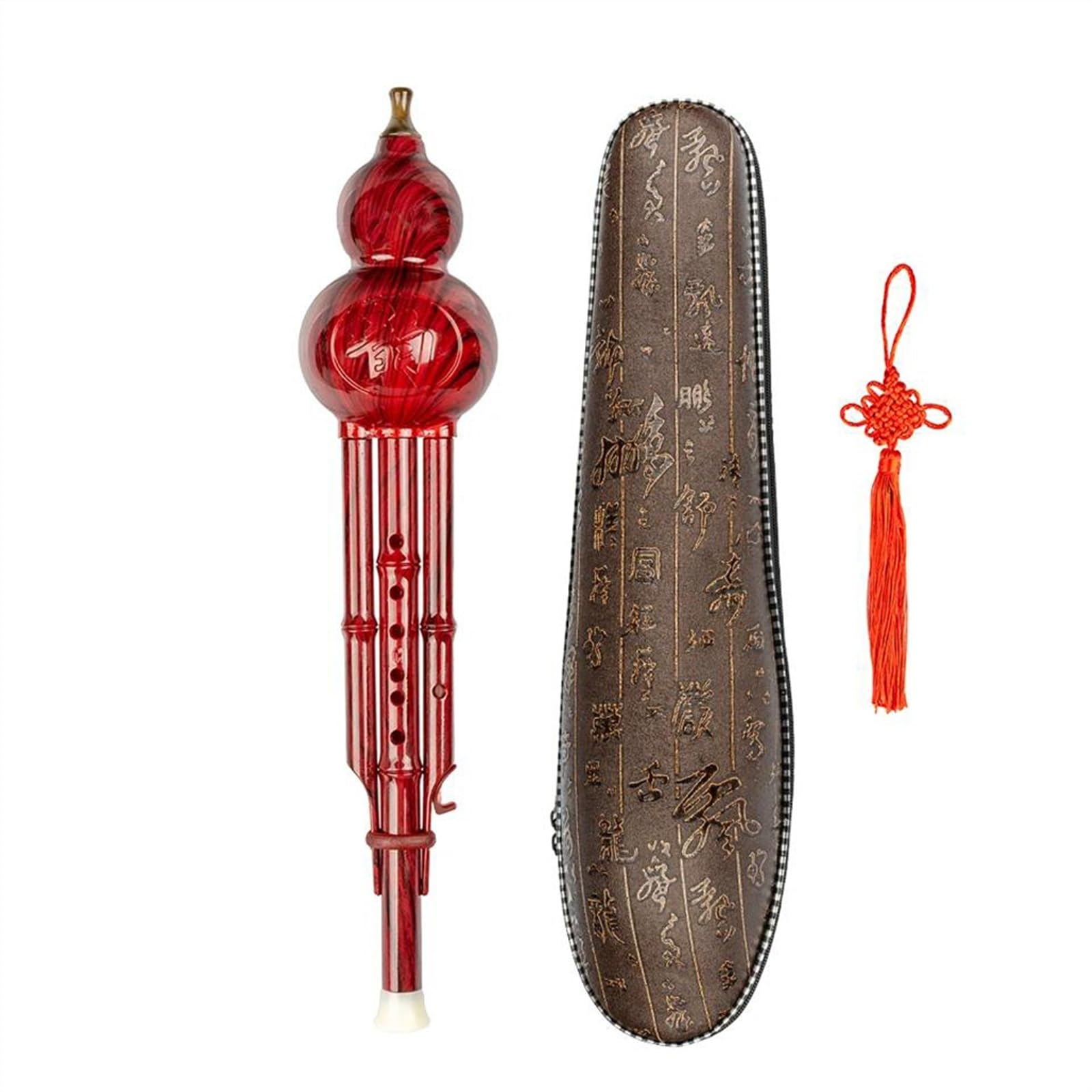 C Key 2 Tonos Instrumento Étnico Chino Hulusi Calabaza Cucurbitáceas Flauta Pipas De Resina Hulus Con Estuche Hulusi Profesional