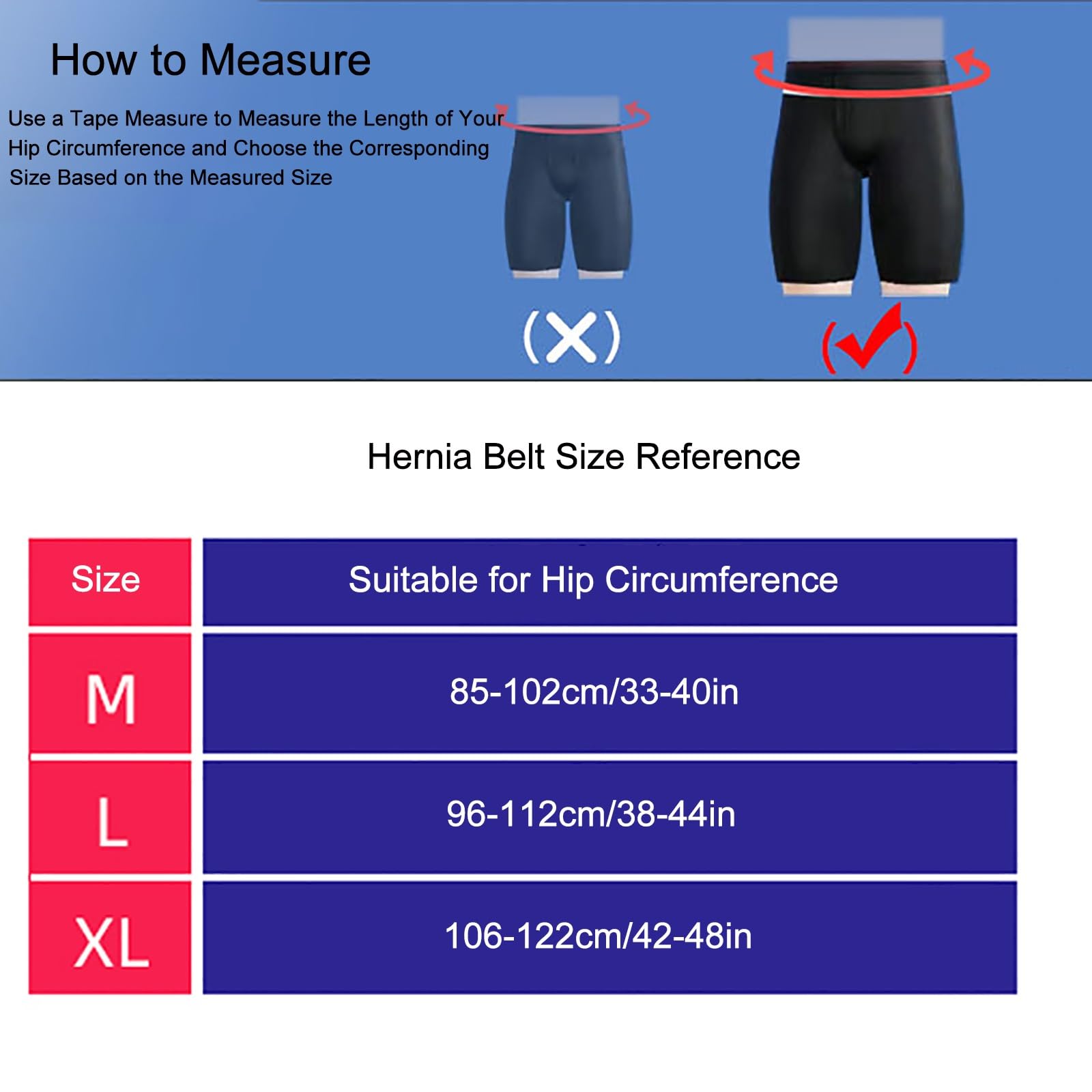 Hernia Belt for Men & Women with Compression Pads, Hernia Support Belt for Left or Right Side Inguinal Adjustable(Black,Medium)