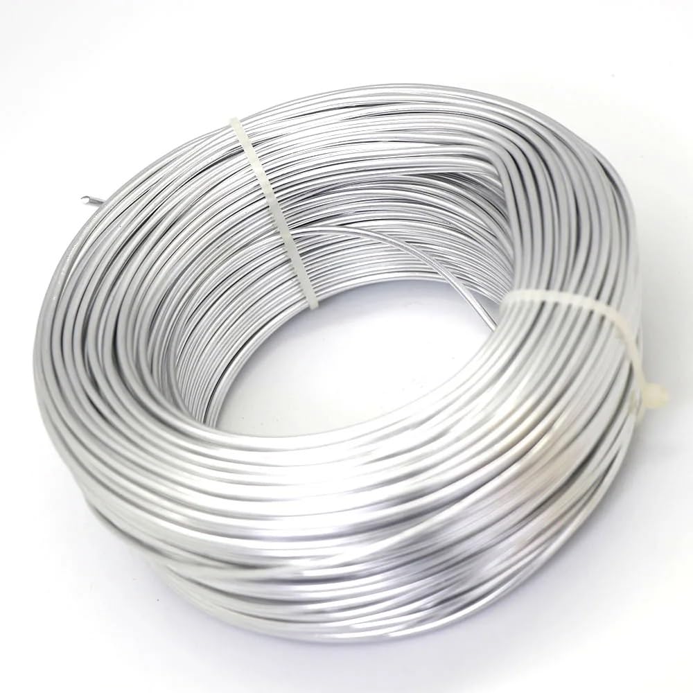 Aluminium-Gauge 3 mm 4 mm 25/12 Meter Schmuckergebnisse aus Aluminiumdraht für Schmuckherstellung DIY Basteldraht Aluminium Silber Gold Schmuck Draht aus weichem Metall (Color : S