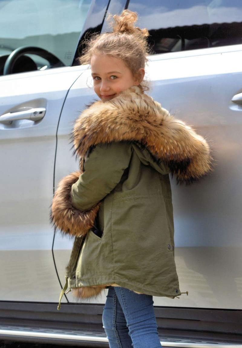 Aofur Kids Boys Fashion Hooded Fur Coat Fleece Lining Jacket Outdoor Trench Parka Warm Thick Winter Anorak Outwear - Image 4