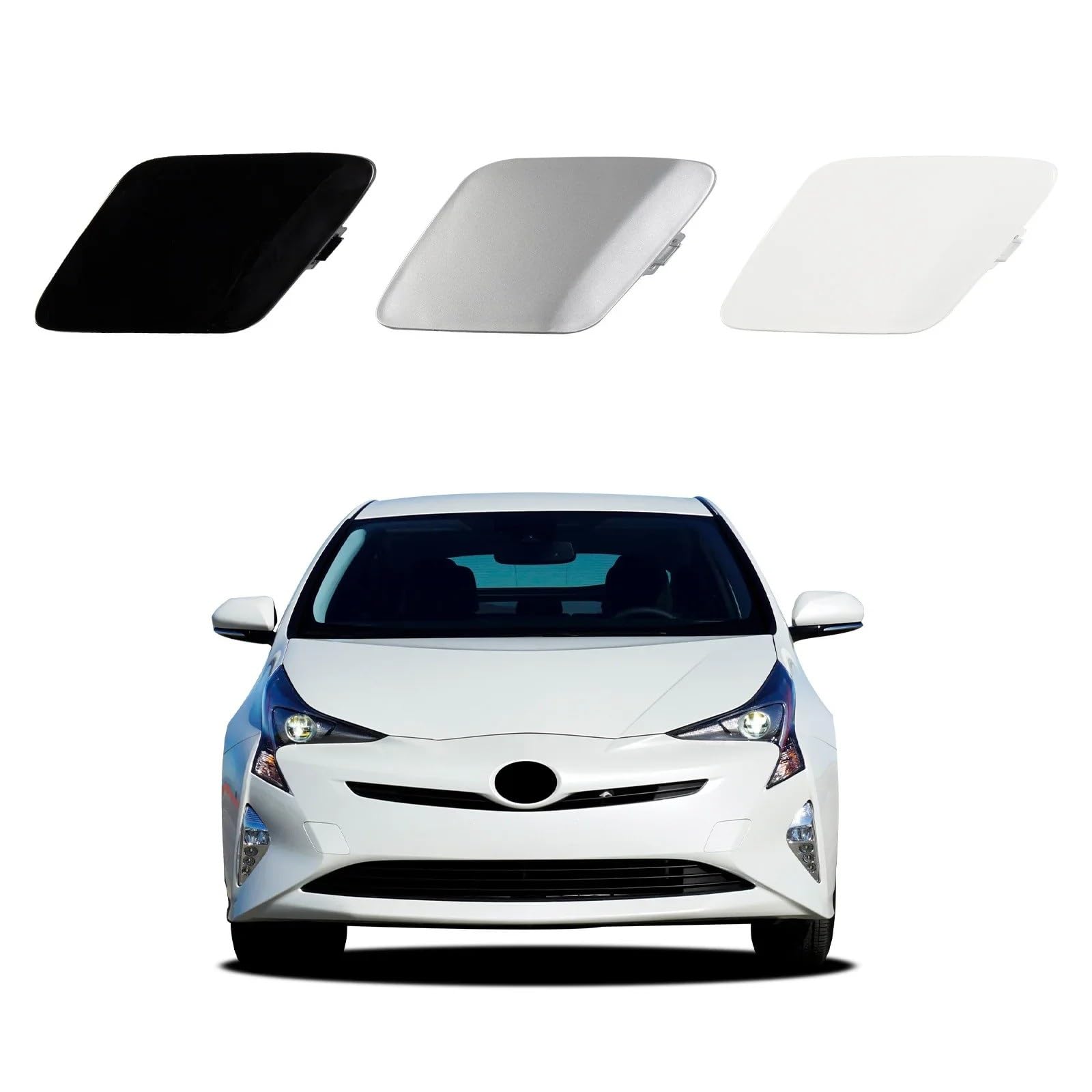 Generico Copertura Gancio Traino paraurti per Toyota per Prius 2016 2017 2018 52128-47050 52128-47070 Rimorchio Tappo Copertura Paraurti Anteriore Gancio Traino(Lato Sinistro Bianco)