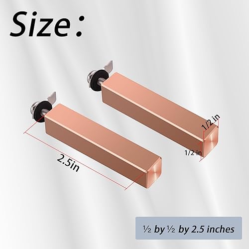 Miniatura 3 de Electrodos de cobre para piscina compatibles con cámara ionizadora de potencia, electrodos de repuesto (0.5 pulgadas por 0.5 pulgadas por 2.5