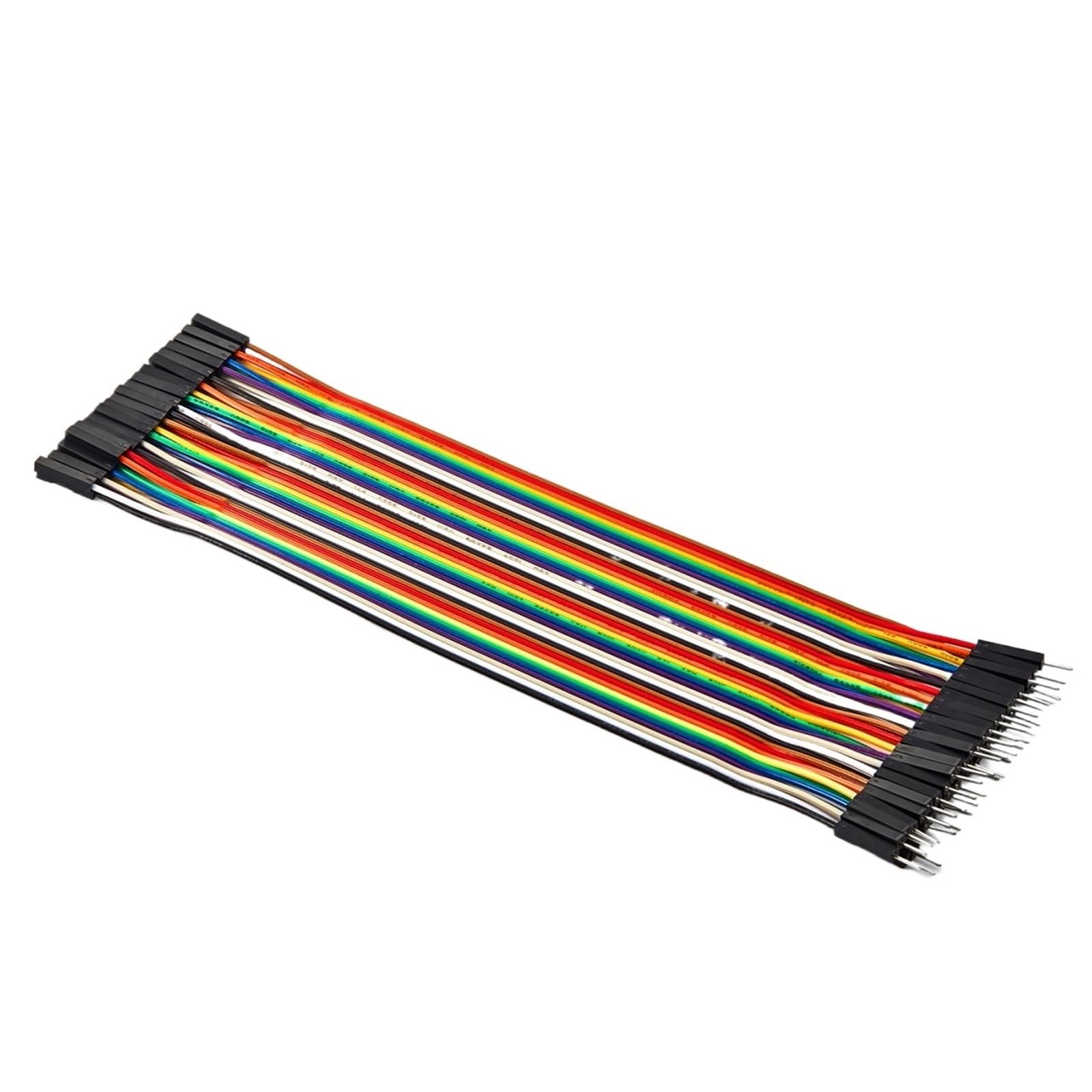 Kit di cavi jumper da 40-120 pezzi da 10 cm, 20 cm e 30 cm, maschio e femmina, set di connettori a nastro lungo in rame 24 AWG(90pcs Flexible Kit,10cm)
