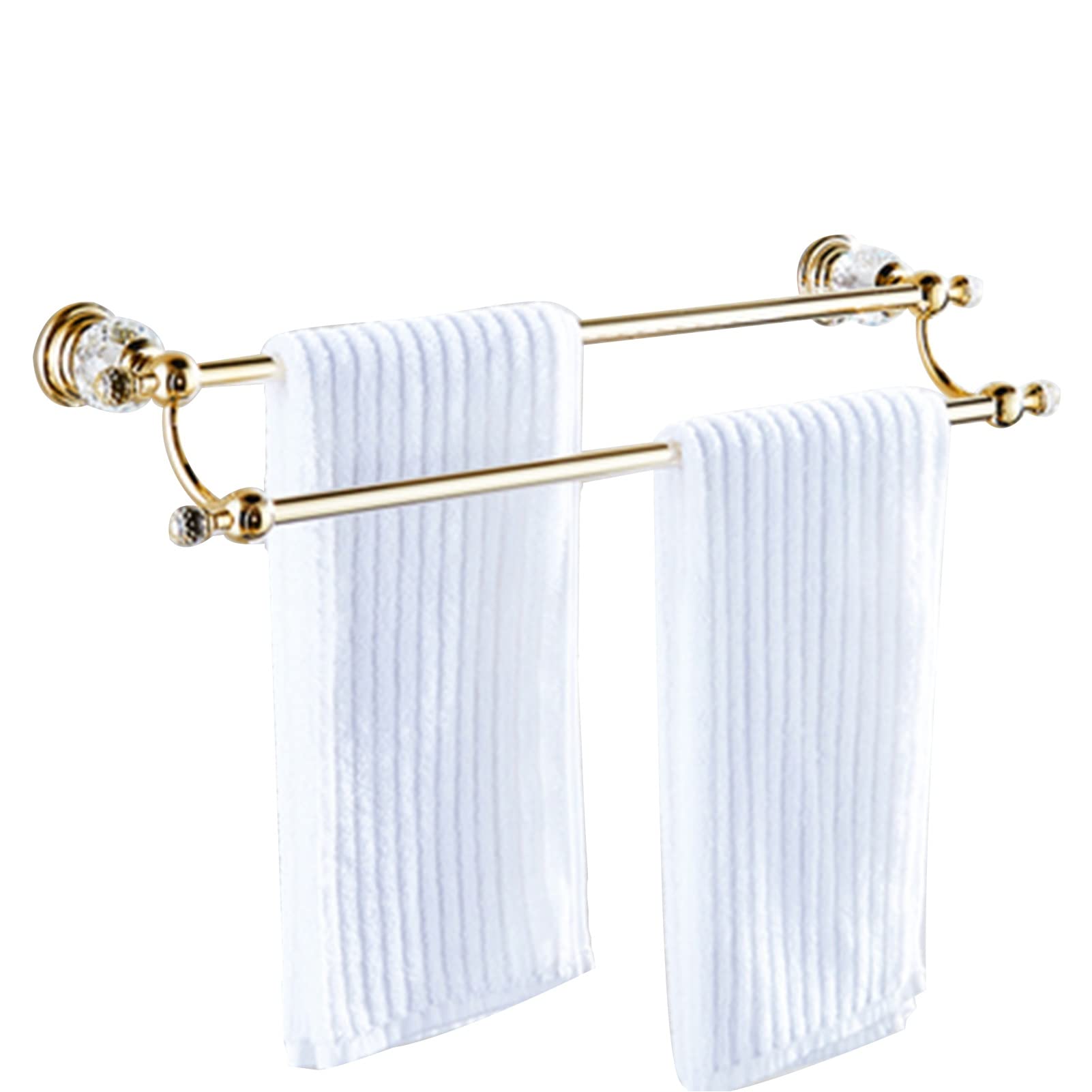 LMYSXAOZ Bathroom Towel Hanger,Household Holder,Double Rail,Towel Rack for Wall Mount,Shower Accessories,Multiple (Size : 40cm)