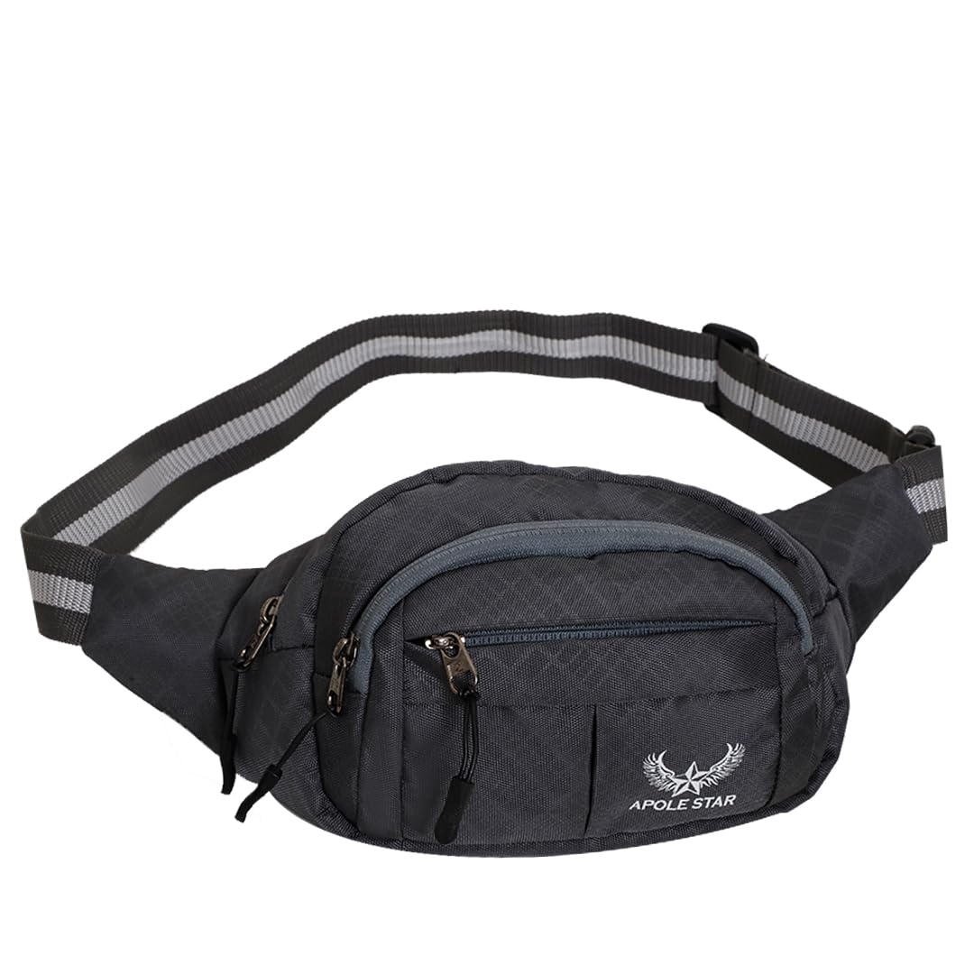 Apolestar Waist Bag - Stylish Chest Sling Cross Body Bag for Passport Mobile, Sport & Travel (Grey)-image-7