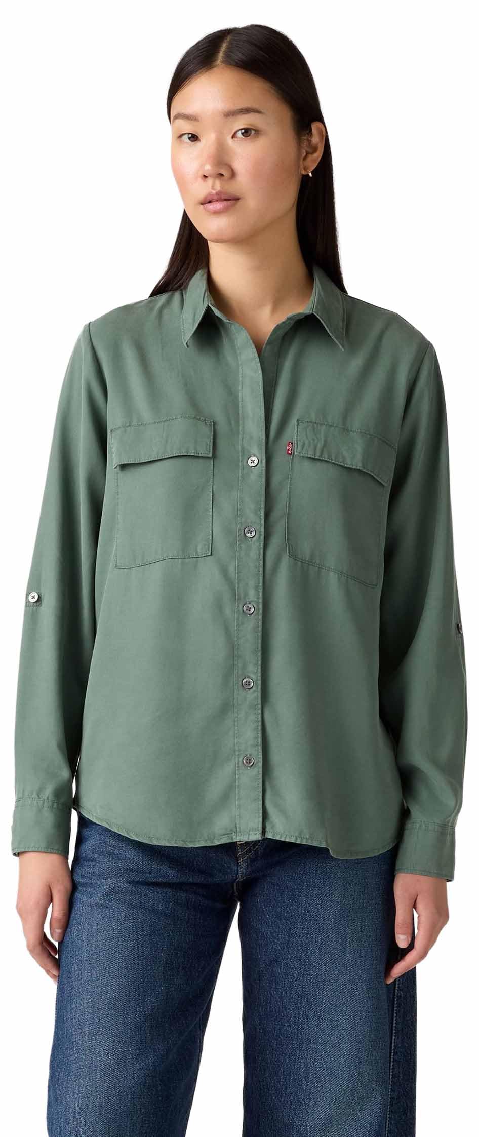 Levi's Chemise Utilitaire Doreen pour Femme, Vert forêt, XXL