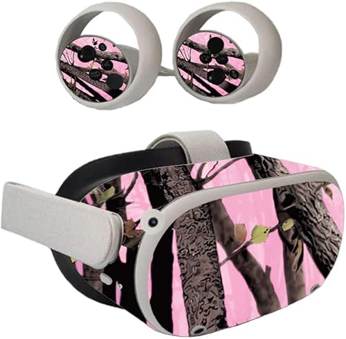 MightySkins Skin compatible con Oculus Quest 2 - Pink Tree Camo Funda protectora de vinilo duradera y única Fácil de aplicar, quitar y cambiar de