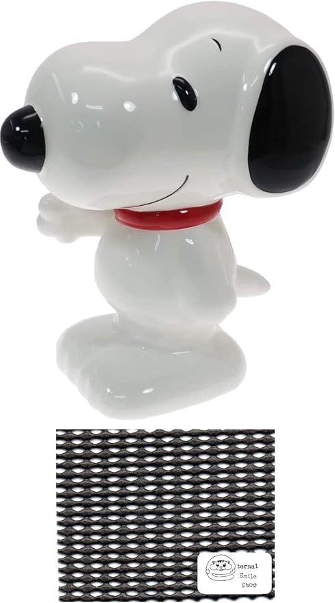 Amazon スヌーピー 貯金箱 セラミック 立体 コインバンク 陶器製 ピーナッツ 当店オリジナルロゴ入り2点セット 貯金箱 すべり止めシート 貯金箱 おもちゃ