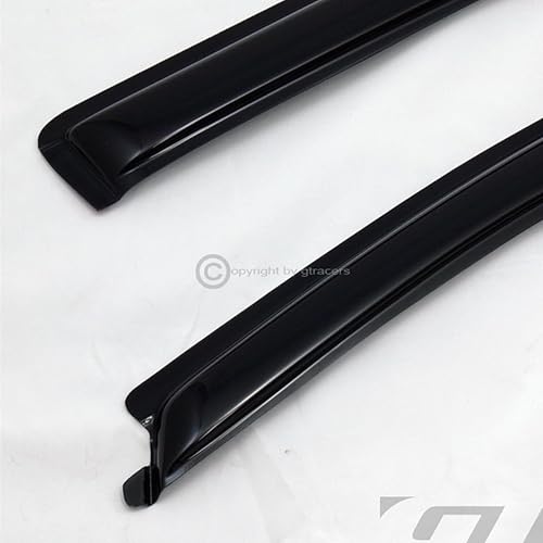 Miniatura 2 de 2 unidades de deflector de ventana delantera para sol/lluvia, viseras de ventana de humo compatibles con Ford F150 Super/Regular Cab 04-13