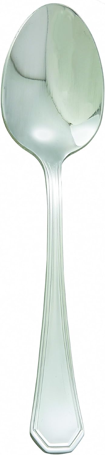 Winco 12-Piece Victoria European Table Spoon Set, 18-8 Stainless Steel,Silver