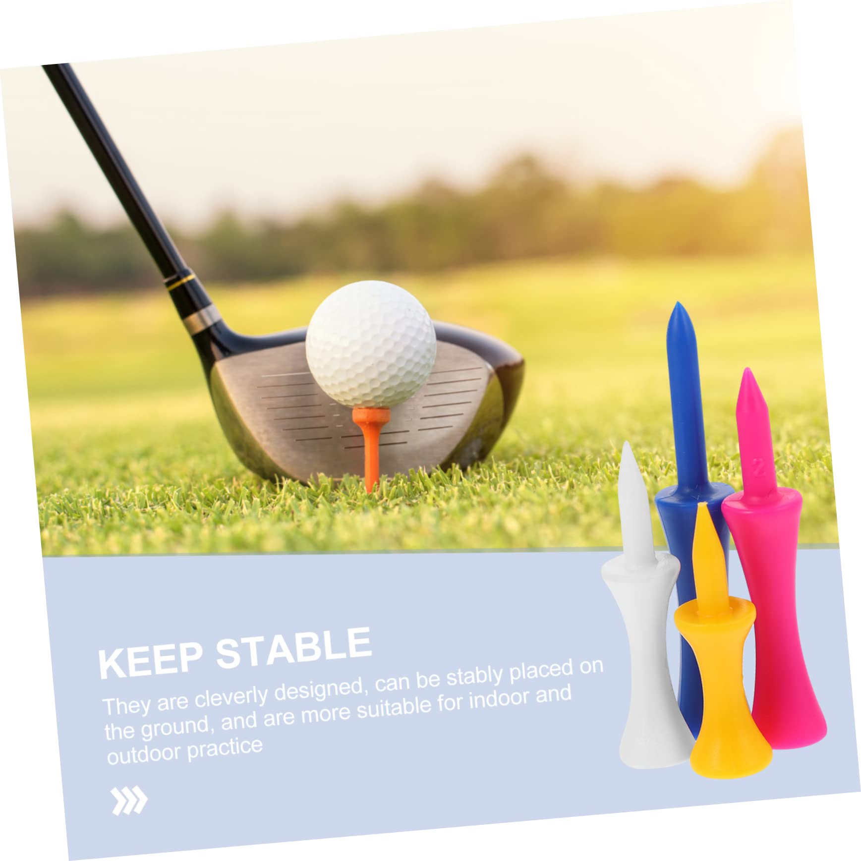 ibasenice Kunststoff Golf Tees Halter Robuste Golfer Zubehör Für Indoor Outdoor Training Verschleißfest Farbvariationen Optimale Schusskraft Abnutzung