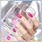 GAOY 42 Pcs Gel Nail Polish Kit, Pink White Red Jelly Nude Colors All Seasons Gel Nail Polish Set with Glossy & Matte Top Coat and Base Coat for Salon and DIY Manicure at Home