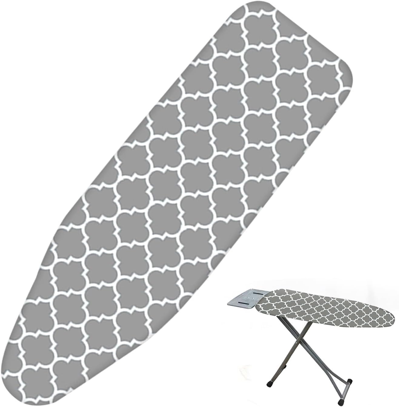 Funda para tabla de planchar con acolchado resistente a las quemaduras y banda elástica para uso con plancha de vapor