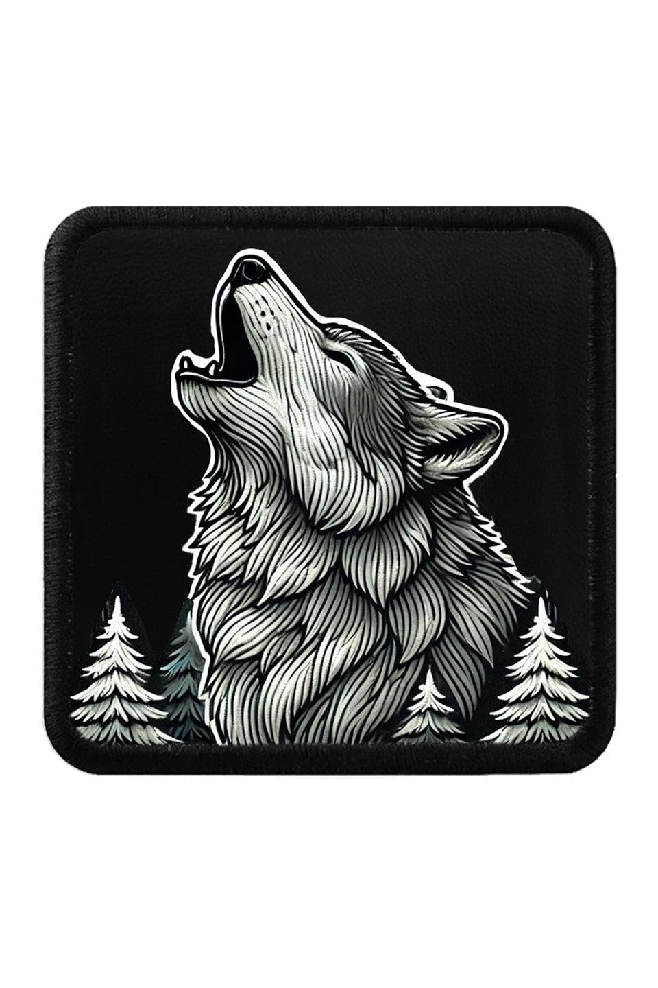 Gorra de Béisbol Premium Hip Hop Negro - Gris con Parche Lobo