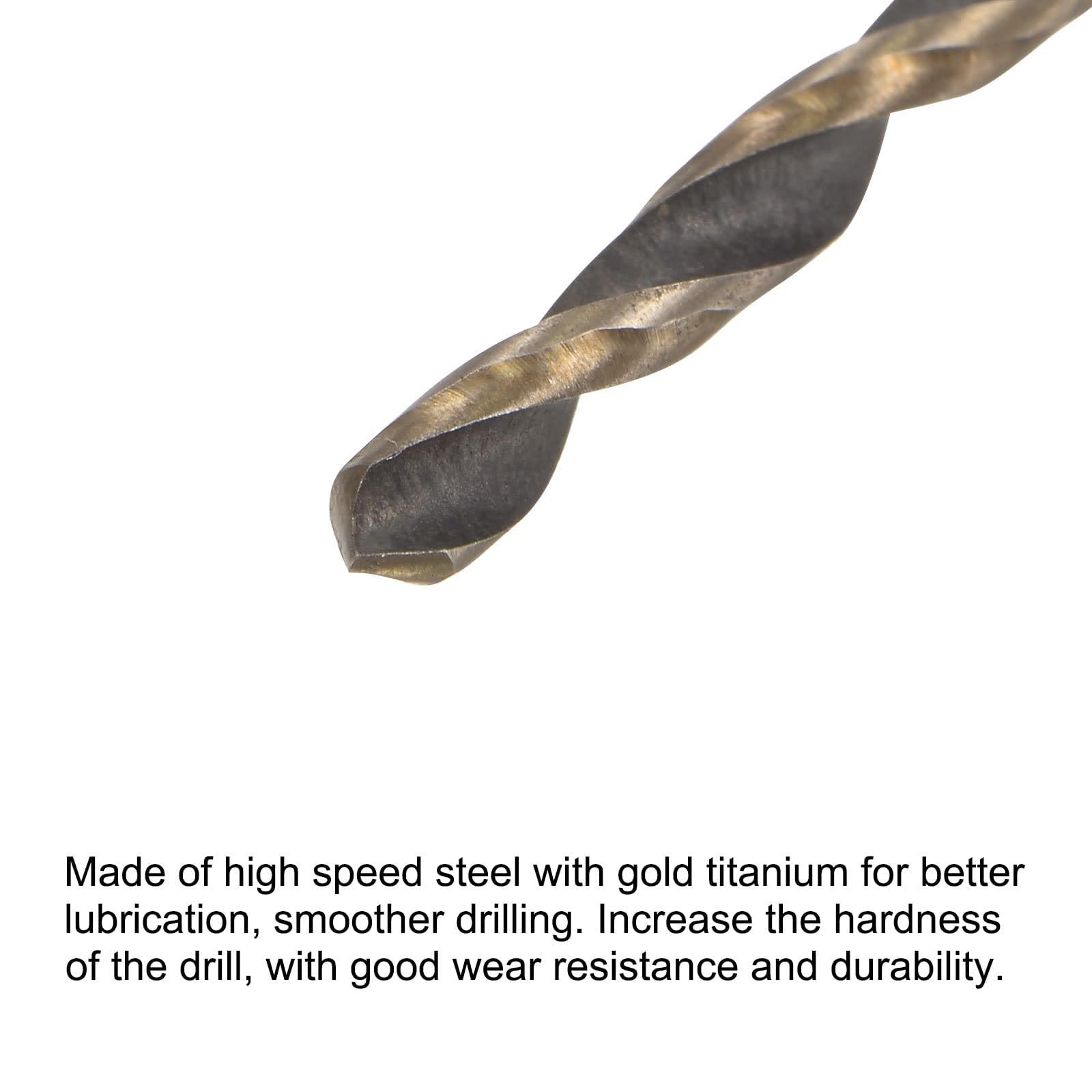 TOP-VIGOR 5Pcs 3mm HSS Hex Shank Twist Drill Bits, High Speed Steel Drill Bit Set 1/4 Inch Shank - Image 4
